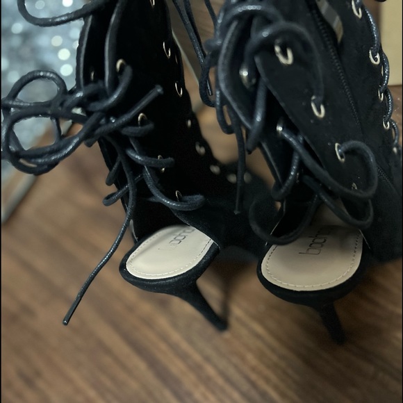 FAYE LACE UP PEEPTOE SHOE BOOT - black - Picture 7 of 12